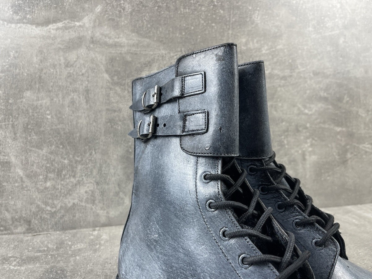 Vintage Military Army Combat Avant Garde Opium White Custom Boots 