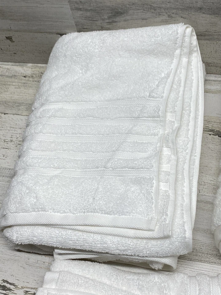 Hotel Collection Ultimate Micro Cotton White Bath Towel Set of 4 New - Image 3 of 4