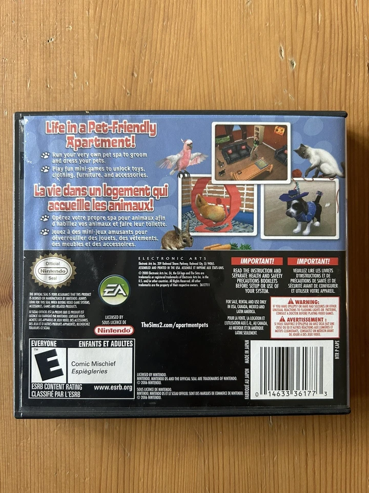 The Sims 2 - Apartment Pets Nintendo DS Complete Game  Manual TESTED WORKING - Image 3 of 3