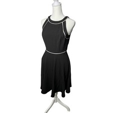 White House Black Market Little Black Dress Fit & Flare Sleeveless Cocktail