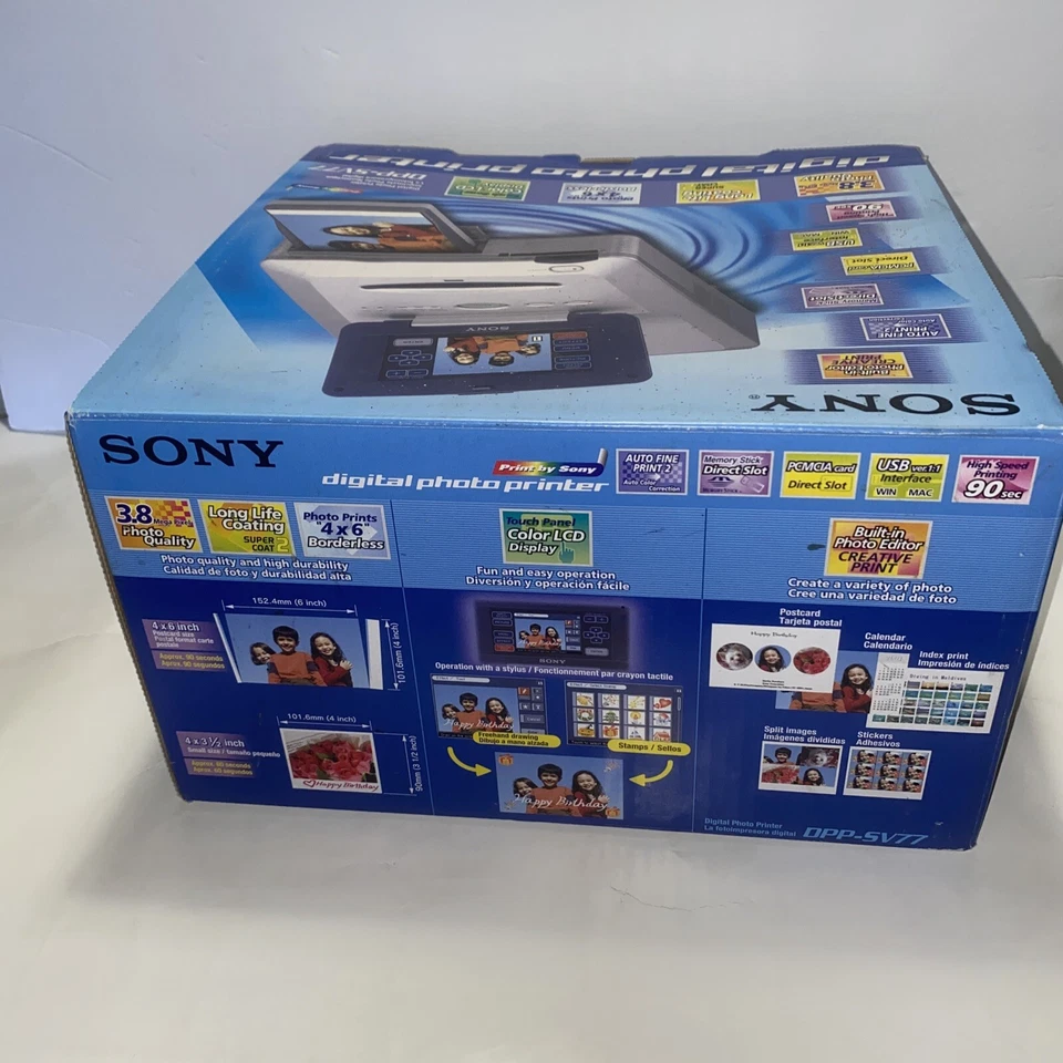Sony DPP-SV77 Digital Photo Printer with Fold-up Monitor New - Image 3 of 3