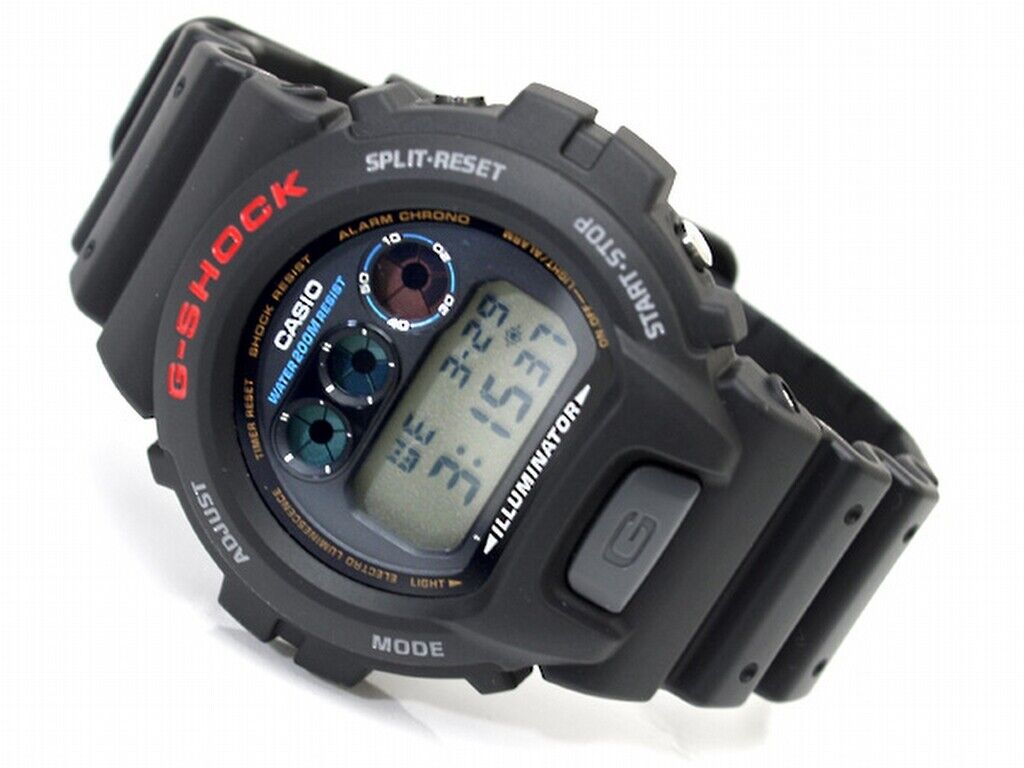 Casio G-Shock DW-6900-1V Digital Mens Watch Diver Illuminator Stopwatch  DW-6900