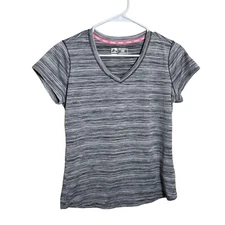 RBX T-Shirt Women's Small Gray Heather V-Neck Tee Active Athletic Gym Shirt Top