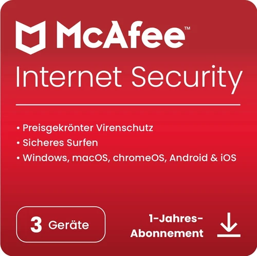McAfee AntiVirus / Internet Security 2025 | 3 Geräte 1 Jahr ☀️☀