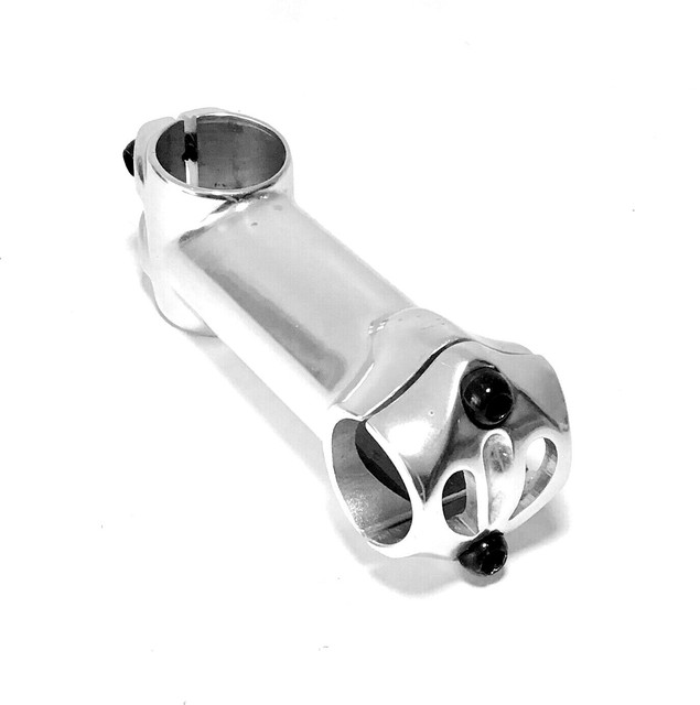 SILVER FINISH ALLOY BICYCLE STEM, 1 1/8