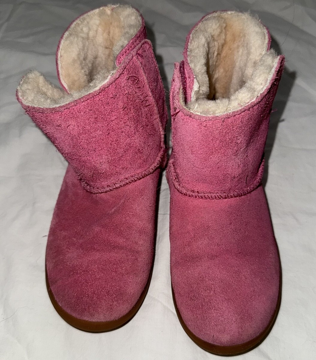 Keelan Boots Girls Sheepskin Boots UGG Keelan Boots Toddler Girls Size 12  Pink Azalea Suede Shearling Faux Fur