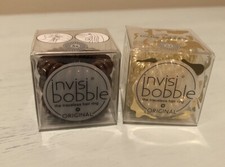 Lot Of 2 invisibobble Original Hair Ties, 3 Pack - Gold And Brown