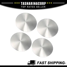 Universal Piece of 4 70mm Silver Tone Car Wheel Center Hub Caps Decal Sticker