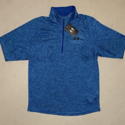 Under Armour Tech frostblau halber Reißverschluss Oberteil neu mit Etikett Medium 1/4 M Herren UA