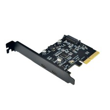 PCI-E PCI Express 4X to USB 3.1 Gen2 10Gbps 2-Port Type C Expansion Card Adapter