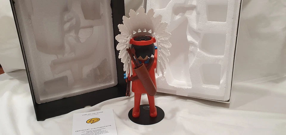 Playmobil CHEF INDIEN leblon delienne COLLECTIONNEURS parfait état EXPOSITION - Photo 4/4
