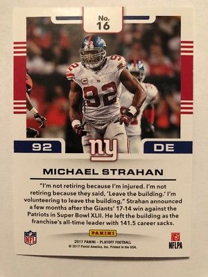 Michael Strahan Panini Playoff Gridiron Force New York Giants