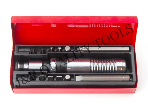 VCT 12Pc Reversible Impact Driver Bits Screwdriver Set Hand Tool Socket Kit Case