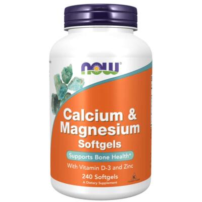 NOW Foods Calcium Magnesium with Vitamin D3 and Zinc 240 Softgels