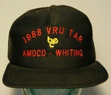 Vintage AMOCO GAS OIL REFINERY VRU TAR WHITING INDIANA TRUCKER HAT MADE IN USA