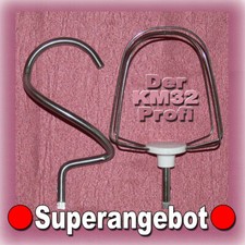 █ MARRONE KM32 🔴 GANCIO IMPASTATORE + SCOPA - VERSIONE MORSETTO - robot da cucina KM 32