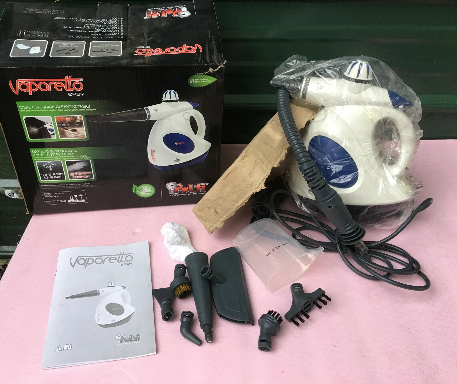 Polti Vaporetto Easy Multi Purpose Handheld Steam Cleaner steamer portable
Opens in a new window or