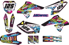Custom Graphics Full Kit to Fit Suzuki DRZ 125 2008 - 2020 PINNED STYLE stickers