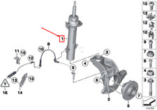 MINI Roadster R59 Stoßdämpfer vorne links 6857133 31316857133 NEU ORIGINAL