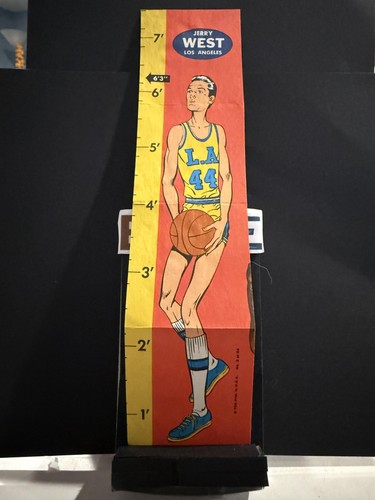 Jerry West #2 1969 Topps Rulers card