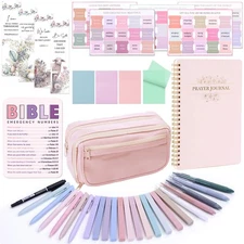 Bible Study Supplies Journaling Kit for Women, Bible Study Kit, 12 Pastel Hig...
