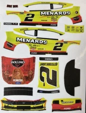 Custom 2025 Austin Cindric #2 Jack Links 1/64 Scale NASCAR Peel & Stick Decals