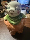 Shawnee Pottery “Smiley” Pig Cookie Jar Piggy Bank - Green Neckerchief