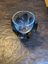 Jan Barboglio Large  Iron & Glass Lotus Candle holder