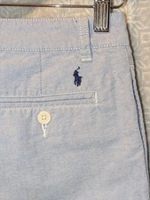 Polo Ralph Lauren Boys Size 12 Light Blue Chambray Shorts Embroidered Logo