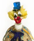 MURANO CLOWN Hand Blown Glass DECANTER Italy VINTAGE Collectible Bottle MINT