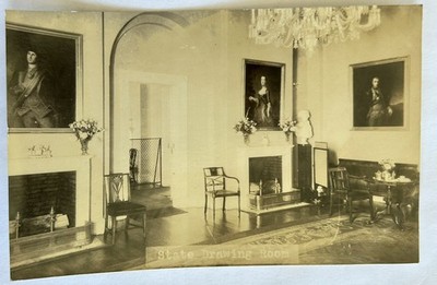 State Drawing Room. Robert E Lee Mansion Real Photo Postcard. RPPC Arlington