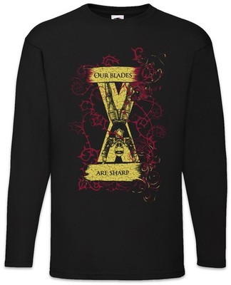 Our Blades Are Sharp Langarm T-Shirt Game Of Stark Wolf Symbol Thrones Winter Is