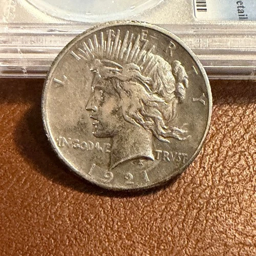 1921 Peace Silver Dollar High Relief Key Date VF+ Original Circulated US $1 Coin