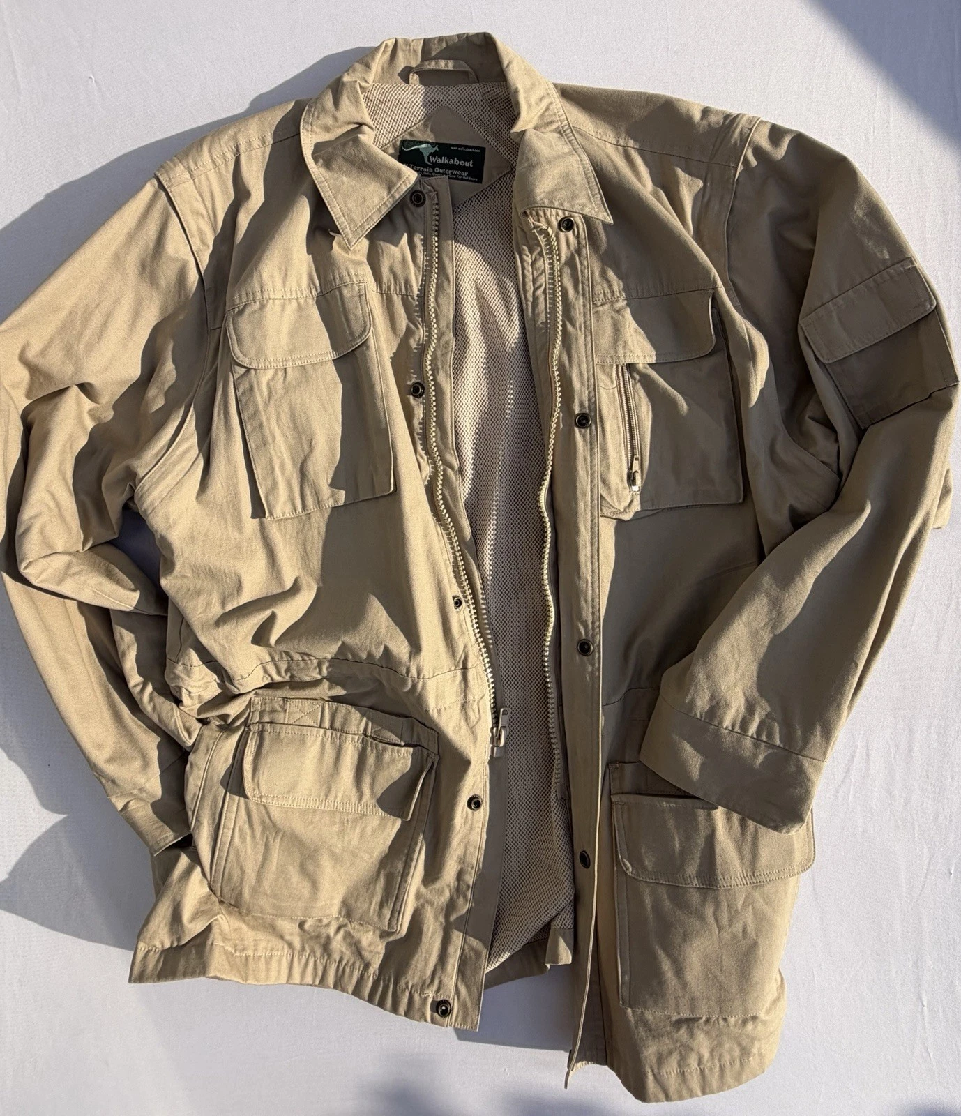 Walkabout Outdoor Outfitters Safari Jacket Expedition Vest Zip-Off Sleeves Large