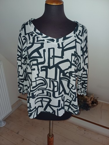 Nile Bluse Damen Schwarz Weiß Größe M - Bild 1 von 5