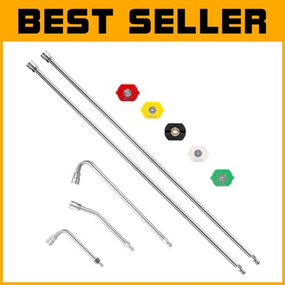 #ad 120 Inch Pressure Washer Extension Wand with 5 Nozzles for Ultimate Cleaning $86.39