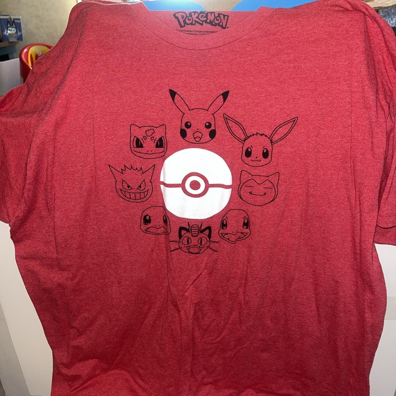 Pokémon Red Shirt With Character Faces