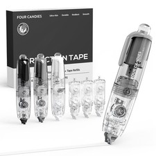 3 PCS Refillable Retractable White Correction Tape 3 Refills Pen Applicator