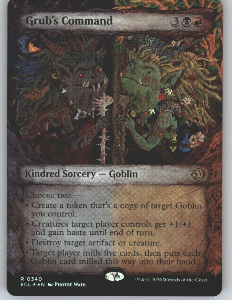Grub's Command (Showcase) 340 R Lorwyn Eclipsed MTG Foil NM