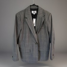 NWT BB Dakota Steve Madden The Big Business Plaid Blazer Womens Size XL