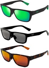 Maui Jim Keola Polarized Rectangle w/ Mirror Lens - Made in Japan