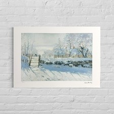 Nummerierte Edition Claude Monet, "Le Pie" Schnee Landschaft Kunstwerk