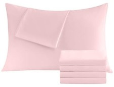 Pillowcases Queen Pack, 20x30 Pillow Cases with Queen 20" x 30" 4 Pink