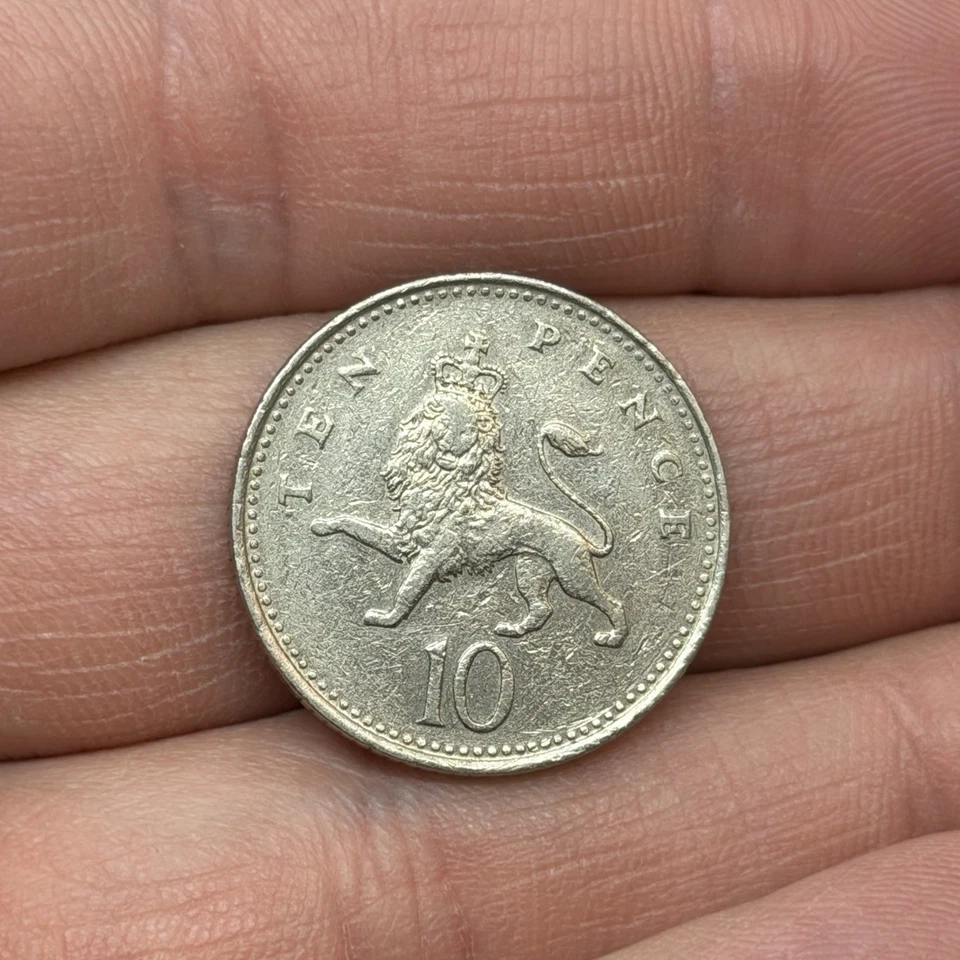1992 Great Britain 10 Pence Coin Elizabeth II Lion UK Circulated Currency - Image 2 of 2