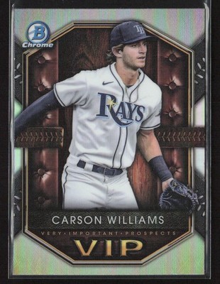 Carson Williams 2025 Bowman #VIP-1 Very Important Prospects Tampa Bay Rays