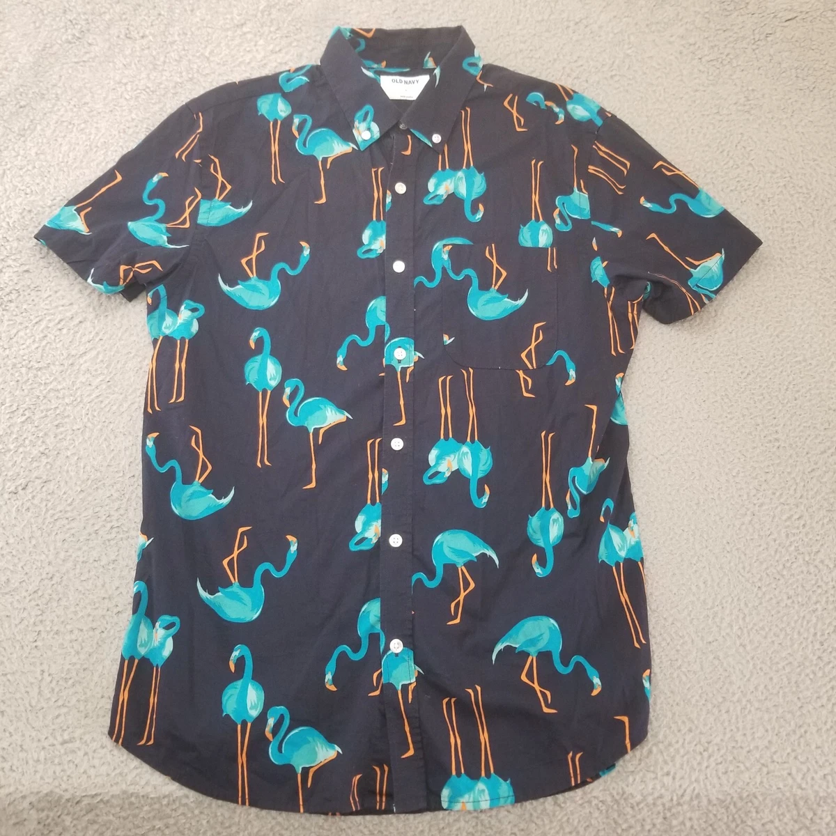 Blue flamingo shirt sales