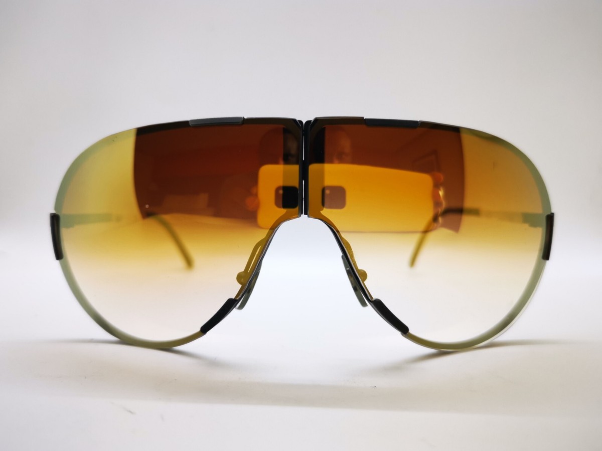 Vintage Porsche Design 5629 Folding Sunglasses - Black - Gold