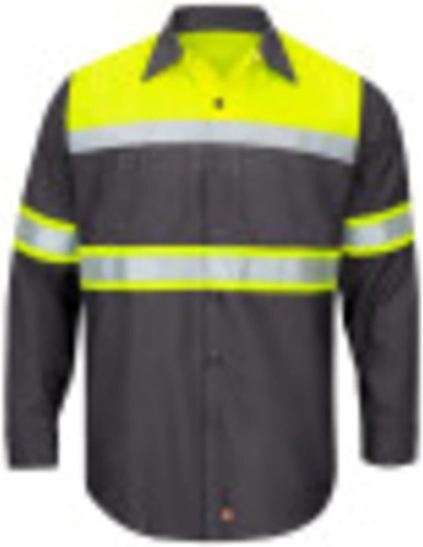 Camisa de trabajo Ripstop de alta visibilidad Ls colorblock para hombre-tipo O, clase 1 - Imagen 24 de 25