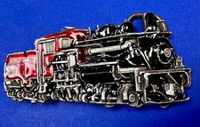  9 Red Locomotive RailRoad Train Vtg. 1981 The Great American Belt Buckle Co