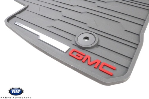 2017-2022 GMC Acadia All Weather Front & 2nd Row Floor Mats Dark Ash Gray OEM GM - Picture 3 of 9